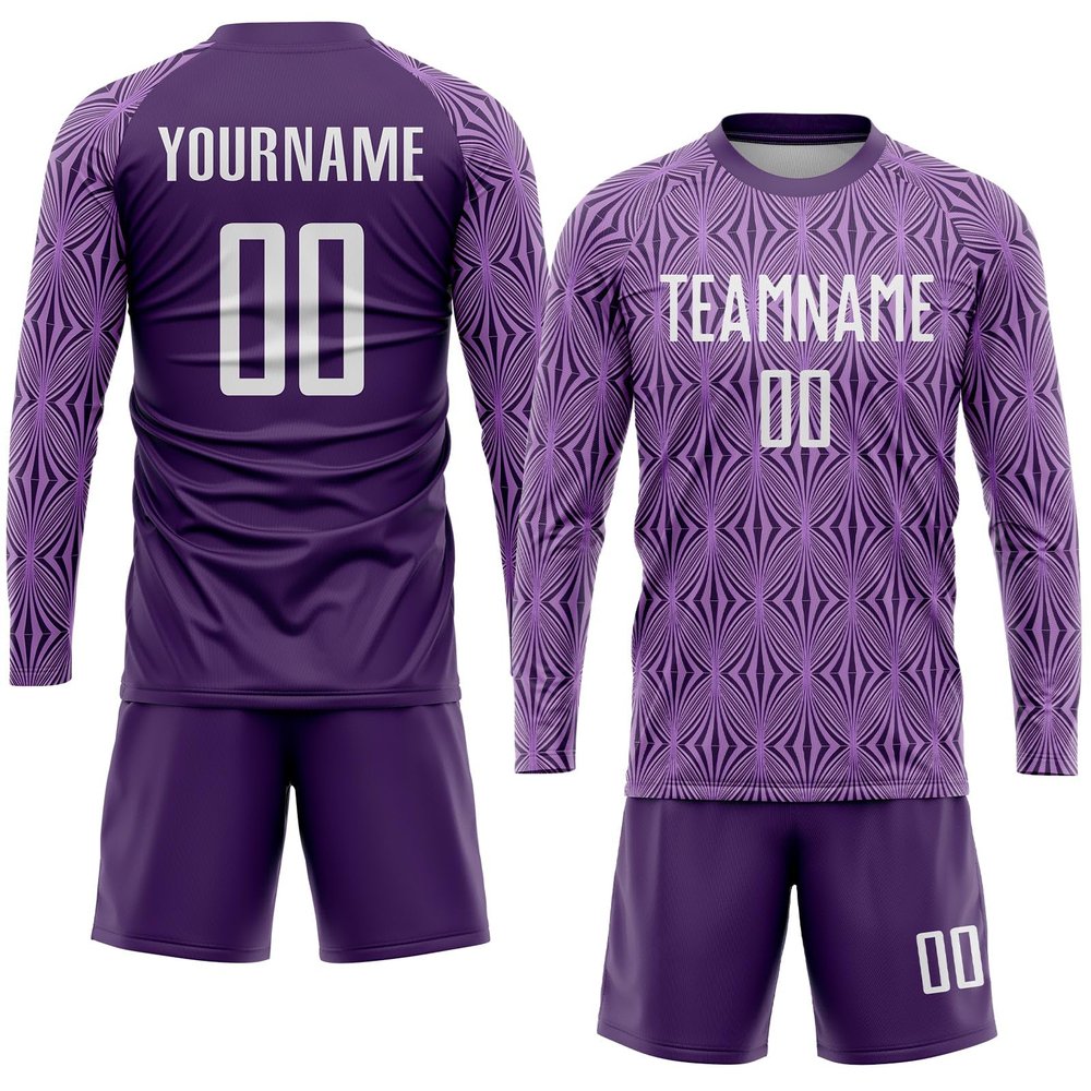 NineFit Basics Custom Soccer Jerseys for Men Women Youth, Purple Personalized Long Sleeve Soccer Jersey Printed Name Number Logo Mens Clothing