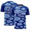 NineFit Basics Custom Soccer Jerseys for Men Women Youth Kids, Royal White Cloud Personalized Soccer Jersey Printed Name Number Logo Mens Clothing view 2