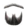 Bromobiz Fake Mustache, Natural Looking Human Hair Fake Beard, Premium Invisible Lace Realistic Facial Hair for Adult Stage Performance, Film & TV Makeup and Theatrical Use (Black Fake Mustache) view 1