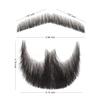 Bromobiz Fake Mustache, Natural Looking Human Hair Fake Beard, Premium Invisible Lace Realistic Facial Hair for Adult Stage Performance, Film & TV Makeup and Theatrical Use (Black Fake Mustache) view 4
