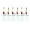 PATIKIL Fishing Assist Hooks Kit, 6 Pack Double Assist Jigging Hook with Glow Tassel for Slow Pitch Jigs Vertical Jigging Lures, Green (3/0#, 3.2"x0.6") view 1