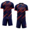 NineFit Basics Custom Soccer Jerseys for Men Women Youth Kids, Navy Orange Personalized Soccer Jersey Printed Name Number Logo Mens Clothing view 1