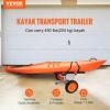 ECILKUC Heavy Duty Kayak Cart, Foldable Canoe Trolley Cart with 12'' Tires, Adjustable Width 6.69"-17.32",350 Lb Weight Capacity Kayak Trolley for Kayaks Canoes Paddleboards Float Mats Jon Boats view 2