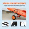 ECILKUC Heavy Duty Kayak Cart, Foldable Canoe Trolley Cart with 12'' Tires, Adjustable Width 6.69"-17.32",350 Lb Weight Capacity Kayak Trolley for Kayaks Canoes Paddleboards Float Mats Jon Boats view 4