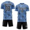 NineFit Basics Custom Soccer Jerseys for Boys Men Women Youth Light Blue Black White Personalized Soccer Jersey Printed Name Number Logo Sports Jersey view 1