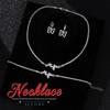 ACEDRE Butterfly Rhinestone Jewelry Set Silver Sparkly Crystal Necklace Chain with Bracelets and Earrings for Women(3PCS) view 3