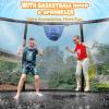 Kiivakii 12FT Trampoline, Outdoor Trampolines for Kids and Adults, Recreational Big Trampoline with Basketball Hoop, Round Trampolines with Sprinkler for Backyard, ASTM Certified, Orange view 4