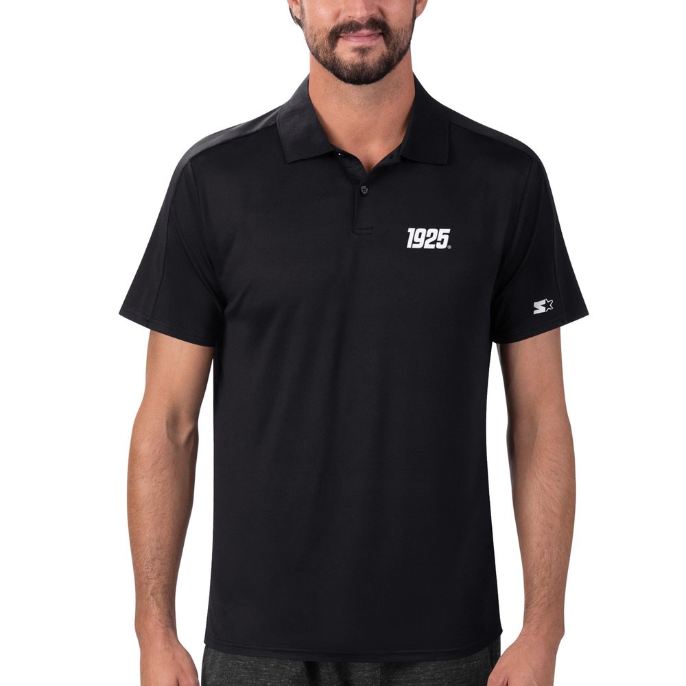 STARTER Men's Black New York Giants 1925 Collection Polo