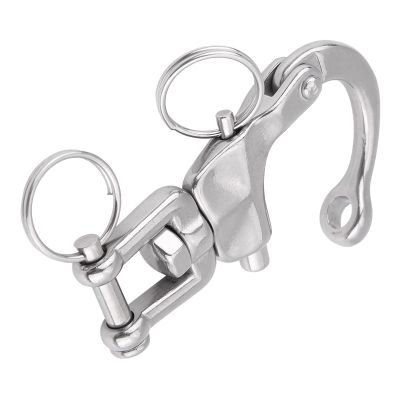 Joyzan Stainless Steel Snap Shackles, Clevis Swivel Eye Quick Release Halyard Spinnaker Clip Carabine Hook Boat Jaw Sailboat Marine Spinnaker Sailing Rigging Hardware SCBA Face Mask Panic Diving Yacht
