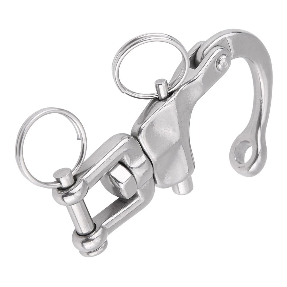 Joyzan Stainless Steel Snap Shackles, Clevis Swivel Eye Quick Release Halyard Spinnaker Clip Carabine Hook Boat Jaw Sailboat Marine Spinnaker Sailing Rigging Hardware SCBA Face Mask Panic Diving Yacht