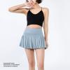 LIZEALUCKY Pleated Skirt Breathable Stretchy Fashionable Sports Shorts Skirt with Pockets for Girls Women (M) view 2