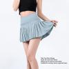 LIZEALUCKY Pleated Skirt Breathable Stretchy Fashionable Sports Shorts Skirt with Pockets for Girls Women (M) view 3