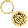 KOVEVE 2PCS Society Of Jesus Ihs Official Christogram Symbol Stainless Steel Catholic Religious Keychain Gold, Medium view 1