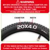 2 Pack 20x4.0 Fat Tire Tube, 20x3.5/4.0 E-Bike Bicycle Fat Tire Tubes AV Schrader Valve with 2 Tire Levers, 20x4 Bike Tube for 20 Inch Ebike Electric Bicycle Road Mountain view 2