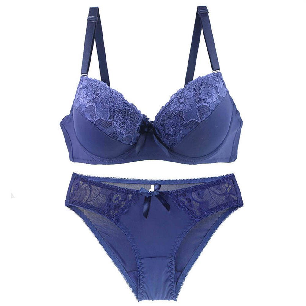Lingerie for Women US Size 2 Piece Lace Underwear Bra and Panty Set Push up Sexy Bra Set Ladies Comfortable Bralette