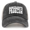 NineFit Basics Somebody Problem Hat for Mens with Design Hats for Mens AllBlack Cycling Cap Retro Unique Gifts for Librarian view 2