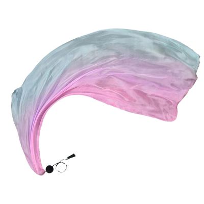 Dance Veils - Silk Belly Dance Scarves, Stage Performance Veils | Belly Dance Silk Scarf Veils Poi Streamer, Gradual Colors Elegant Silk Flag Ribbon with Poi Ball for Dance Arts Belly Dance
