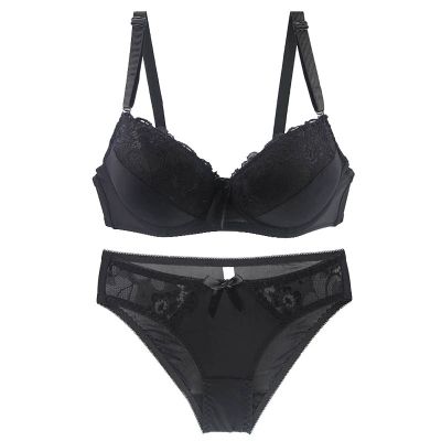 Lingerie for Women US Size 2 Piece Lace Underwear Bra and Panty Set Push up Sexy Bra Set Ladies Comfortable Bralette