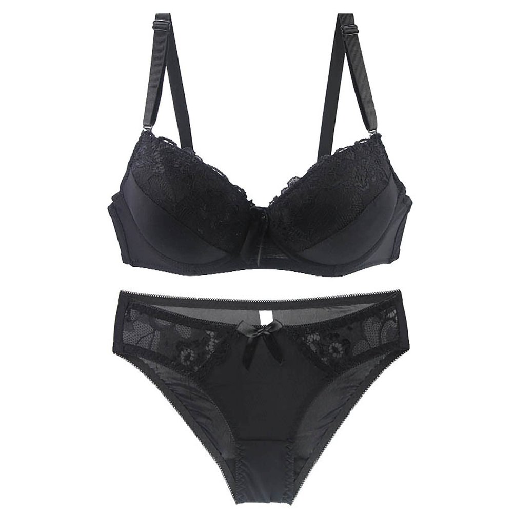 Lingerie for Women US Size 2 Piece Lace Underwear Bra and Panty Set Push up Sexy Bra Set Ladies Comfortable Bralette