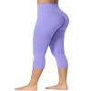 Sunzel Sunzfly Invisible Butt Scrunch Workout Leggings for Women, Butt Lifting High Waisted Gym Yoga Pants with Tummy Control 21" Periwinkle Large view 1