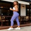 Sunzel Sunzfly Invisible Butt Scrunch Workout Leggings for Women, Butt Lifting High Waisted Gym Yoga Pants with Tummy Control 21" Periwinkle Large view 3