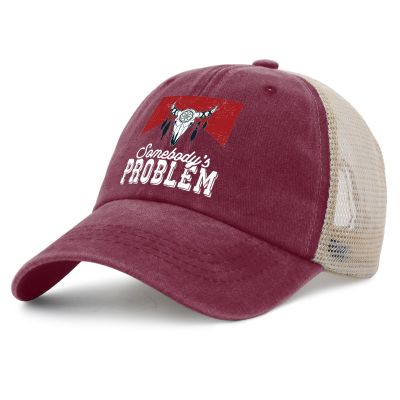 NineFit Basics Somebody Problem Hat for Men Fashion Hat for Men Deep Rose Cycling Caps Funny Unique Gifts for Fisherman