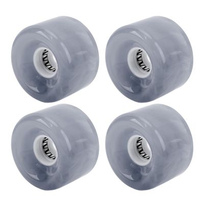SPYMINNPOO 52mm x 32mm 78A PU Skateboard Wheels Set with Professional Bearings Easy Installation for Longboards and Cruisers, for Downhill Skating (Gray)