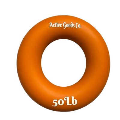 ActiveGoodsCo Hand & Forearm Exerciser - Single ring or Set, Resistance 10-120Lb, Diameter 2.5-3,5in. Visit to see more options (Single 50Lb-2.5in Brown)