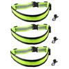 balacoo 3pcs Luminous Belt LED Reflective Belt Rechargeable Running Belt Night Running Gear Adjustable Reflective Strap Running Reflective Belt Adjustable Reflective Belt, Greenx3pcs