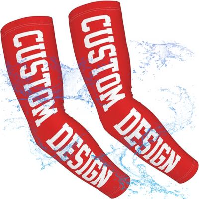 AsRtd Custom Arm Sleeve Unisex Personalized Photo Text Logo, Protection Sun Protection Breathable Cooling Sports Arm Sleeves