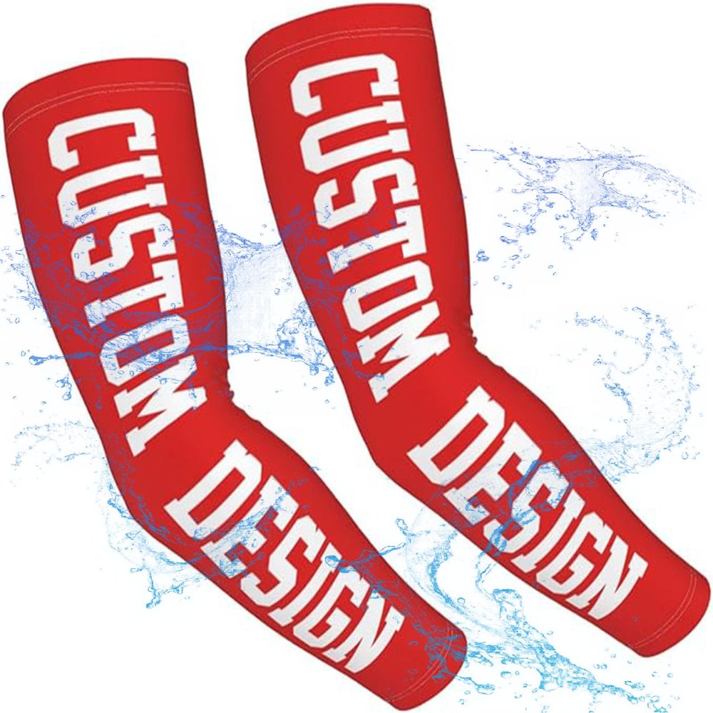 AsRtd Custom Arm Sleeve Unisex Personalized Photo Text Logo, Protection Sun Protection Breathable Cooling Sports Arm Sleeves
