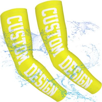 AsRtd Custom Arm Sleeve Unisex Personalized Photo Text Logo, Protection Sun Protection Breathable Cooling Sports Arm Sleeves