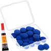 Billiard Pool Cue Tips - Pool Cue Stick Tips Replacement Kit for Billiard Pool Cues Head Repair Snooker and Stick, Cue Tips with Storage Box and Glue 11mm Blue - SOLROS view 1