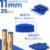 Billiard Pool Cue Tips - Pool Cue Stick Tips Replacement Kit for Billiard Pool Cues Head Repair Snooker and Stick, Cue Tips with Storage Box and Glue 11mm Blue - SOLROS view 2