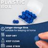 Billiard Pool Cue Tips - Pool Cue Stick Tips Replacement Kit for Billiard Pool Cues Head Repair Snooker and Stick, Cue Tips with Storage Box and Glue 11mm Blue - SOLROS view 4
