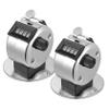 Gatuida 2pcs Metal Hand Tally Counter with Reset Knob and Hanging Ring view 1
