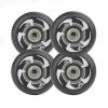 GXBHSP 4-Pack Inline Roller Skate Wheels 72mm 76mm 80mm 90A Durable Outdoor Inline Skate Wheels Replacement for Smooth Street Skating (Black White,80mm) view 1