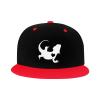 Bearded Dragon Flat Brim Hat Kids Fashion Hip Hop Style Contrast Color Snapback Hat Red view 2