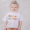 Big Sister Shirt for Girls: Girls Big Sister Shirt Promoted to Big Sister Tshirt Big Sis Announcement Outfit Top 2t 3t 4t White view 2