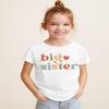 Big Sister Shirt for Girls: Girls Big Sister Shirt Promoted to Big Sister Tshirt Big Sis Announcement Outfit Top 2t 3t 4t White view 3