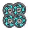 GXBHSP 4-Pack Inline Roller Skate Wheels 72mm 76mm 80mm 90A Durable Outdoor Inline Skate Wheels Replacement for Smooth Street Skating (Black Green,80mm) view 1