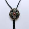 ARTICAL HEART Antique Bronze Celtic Cross Knot Western Cowboy Cowgirl Bolo Tie view 2