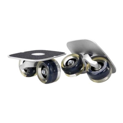 NineFit Basics Portable Roller Skates Set for All Ages, for Everyone, Clear Black Wheels, 14x17x8.9cm