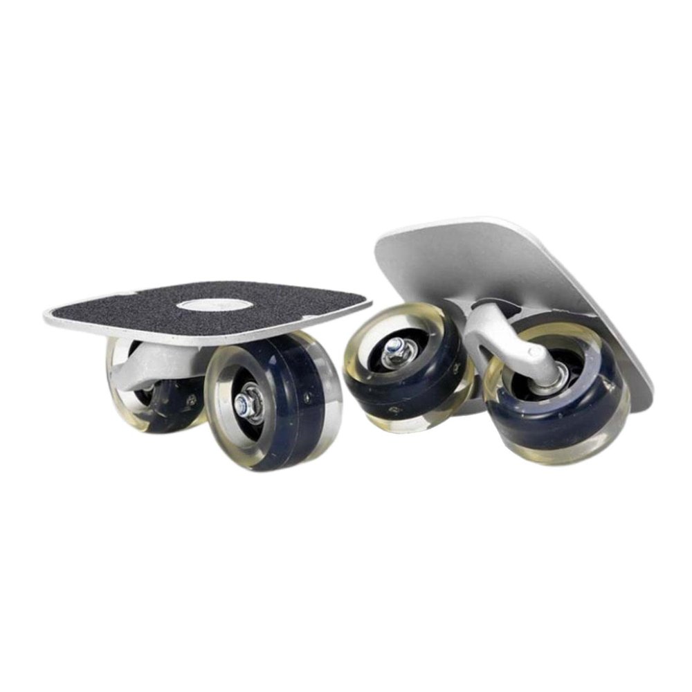 NineFit Basics Portable Roller Skates Set for All Ages, for Everyone, Clear Black Wheels, 14x17x8.9cm