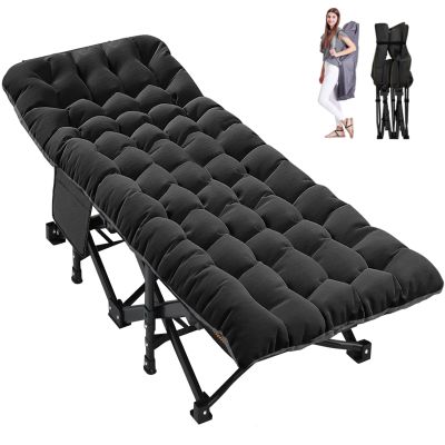 LILYPELLE Folding Camping Cot W/Mattress, 78" L x 32" W x 18" H Cot Bed, Heavy Duty Wide Camping Cot XXL for Adults, Portable Sleeping Cot Bed for Travel Camping/Office, Home Nap