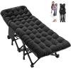 LILYPELLE Folding Camping Cot W/Mattress, 78" L x 32" W x 18" H Cot Bed, Heavy Duty Wide Camping Cot XXL for Adults, Portable Sleeping Cot Bed for Travel Camping/Office, Home Nap view 1