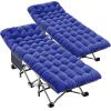 LILYPELLE 2 Pack Folding Camping Cot W/Mattress, 78" L x 32" W x 18" H Cot Bed, Heavy Duty Wide Camping Cot XXL for Adults, Portable Sleeping Cot Bed for Travel Camping/Office, Home Nap view 1