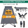 LILYPELLE 2 Pack Folding Camping Cot W/Mattress, 78" L x 32" W x 18" H Cot Bed, Heavy Duty Wide Camping Cot XXL for Adults, Portable Sleeping Cot Bed for Travel Camping/Office, Home Nap view 2