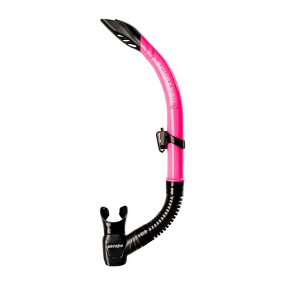 SCUBAPRO Escape Semi-Dry Snorkel, with Purge Valve and Splashguard Barrel-Top Design, Pink