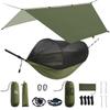 Miztli Camping Hammock -Portable Hammock w/Spacious Net & Tree Straps w/Adjustable Loops, Double and Single Hammock for Outdoor, Indoor, Hiking and Travel view 1